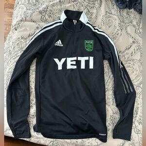 Austin FC team YETI adidas Aeroready Quarter Zip Pullover Sweater